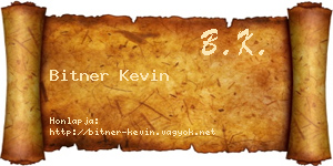 Bitner Kevin névjegykártya